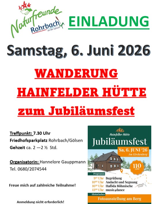 Wanderung Hainfelder Jubiläumsfest