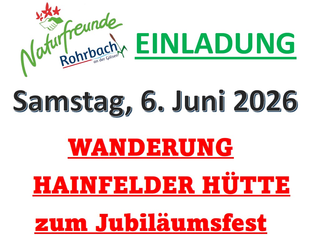 Wanderung Hainfelder Jubiläumsfest